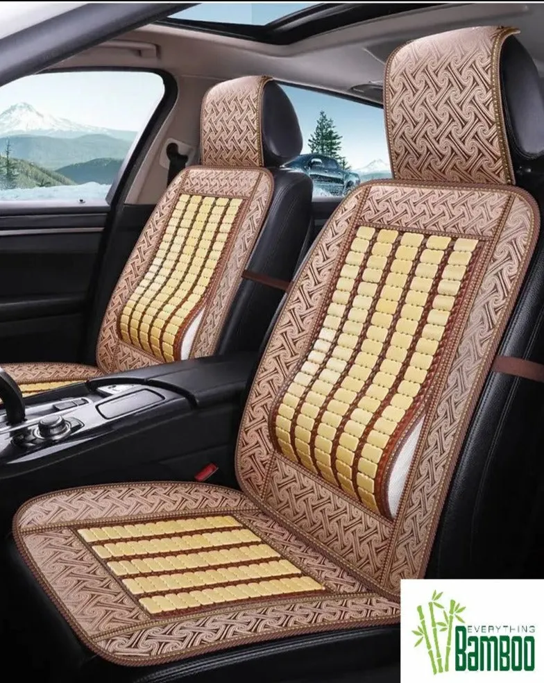 2 Pieces Bamboo Car Seat Cover Chair Sofa Lumbus Back Support Mat Cool Summer BSC07