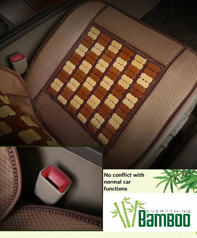 2 Pieces Bamboo Car Seat Cover Chair Sofa Lumbus Back Support Mat Cool Summer BSC07