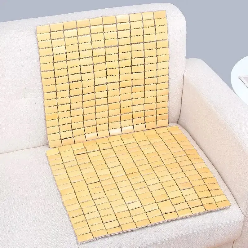 2 Pieces Bamboo Seat Cover Mat Cushion Summer Cool Mat Chair Sofa Car Table Healthy BSC01