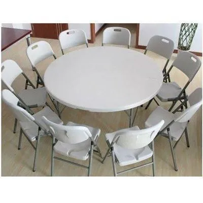 5-Feet Round Plastic Folding Table