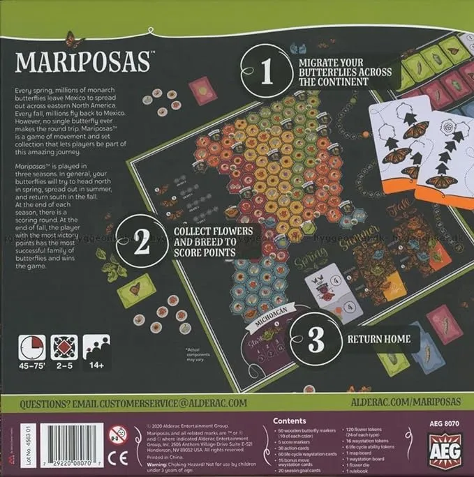 Alderac Entertainment Group (AEG) Mariposas, Orange