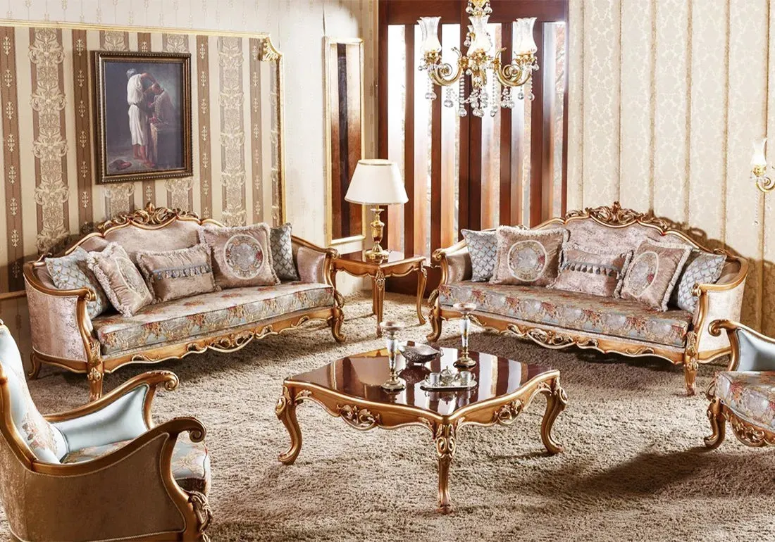 Alish Classical Solid Wood Sofa Set