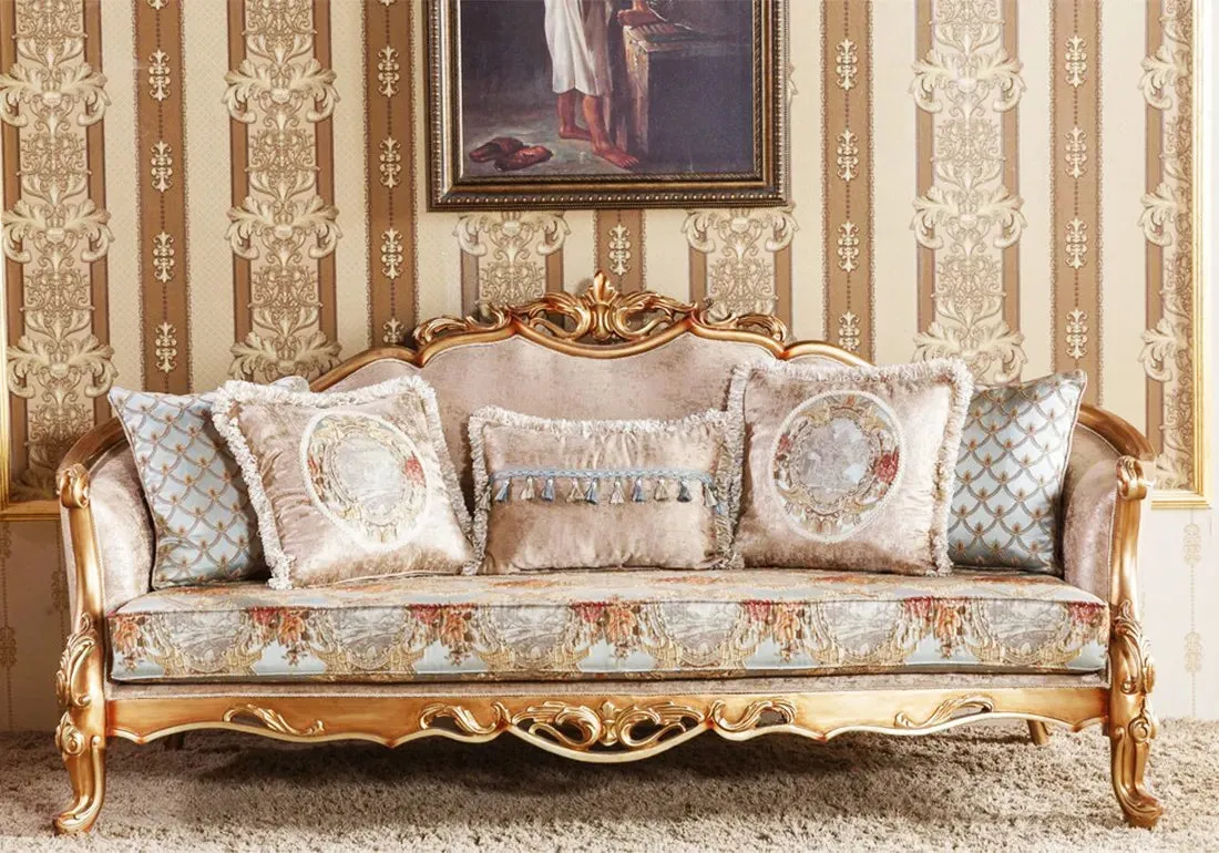 Alish Classical Solid Wood Sofa Set