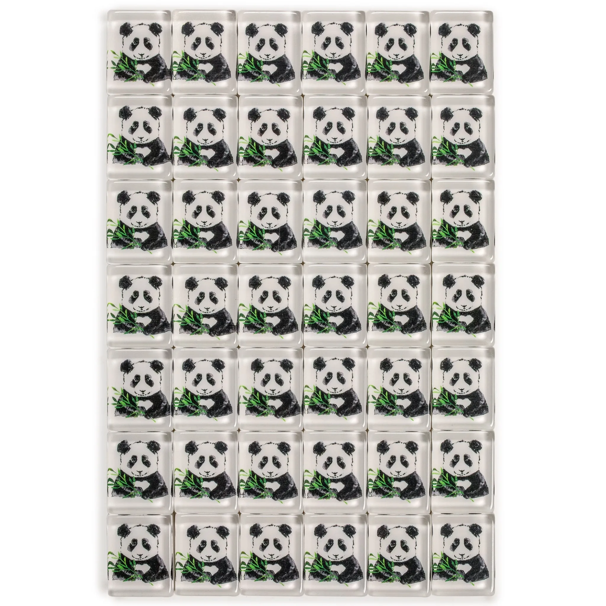 American Mahjong Game Set, "Panda" - with Earthy Green Soft Case, Racks with Pushers, Scoring Coins, Dice, & Wind Indicator