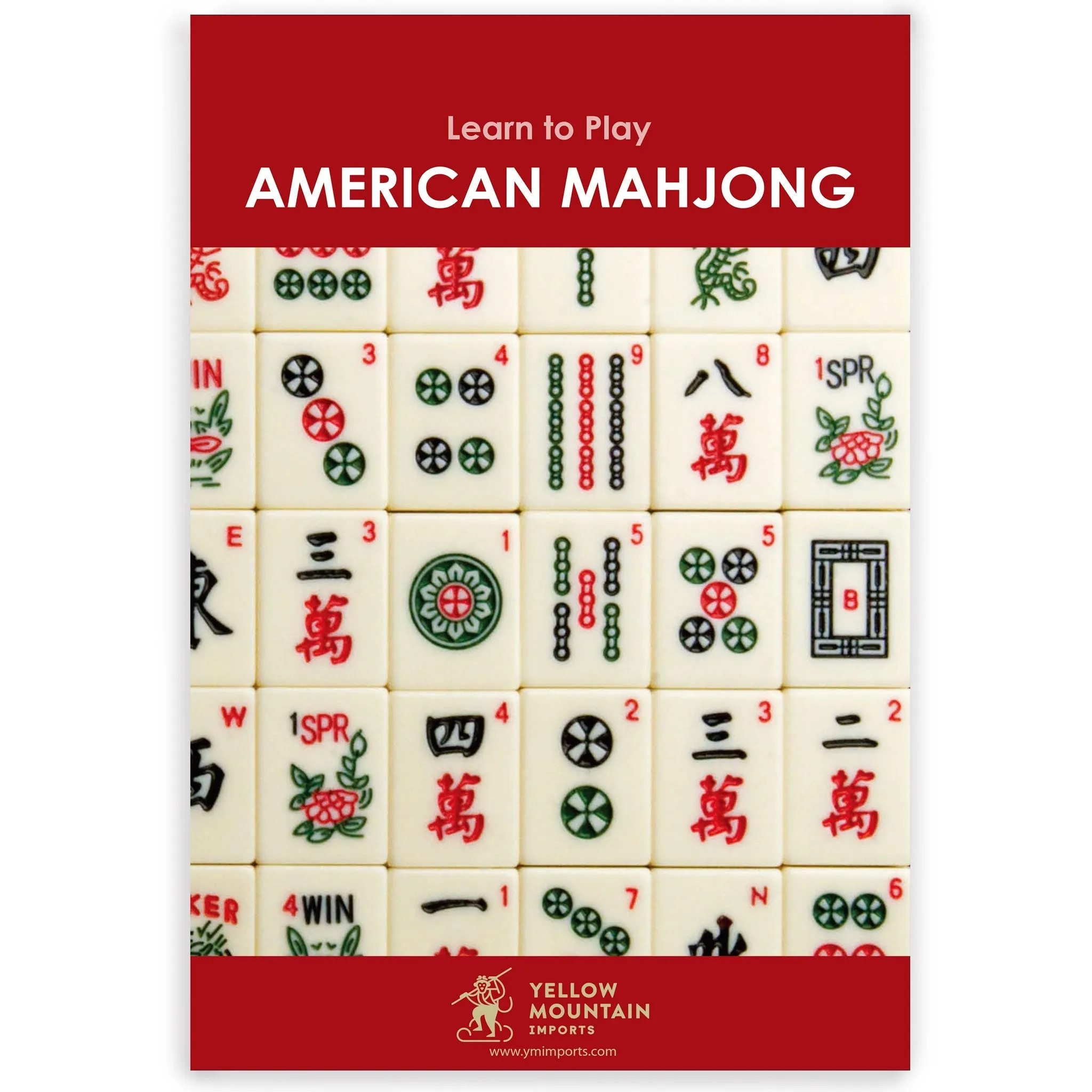 American Mahjong Set, "Chinoise" with Soft Leatherette Case - Racks with Pushers, Scoring Coins, Dice, and Wind Indicator