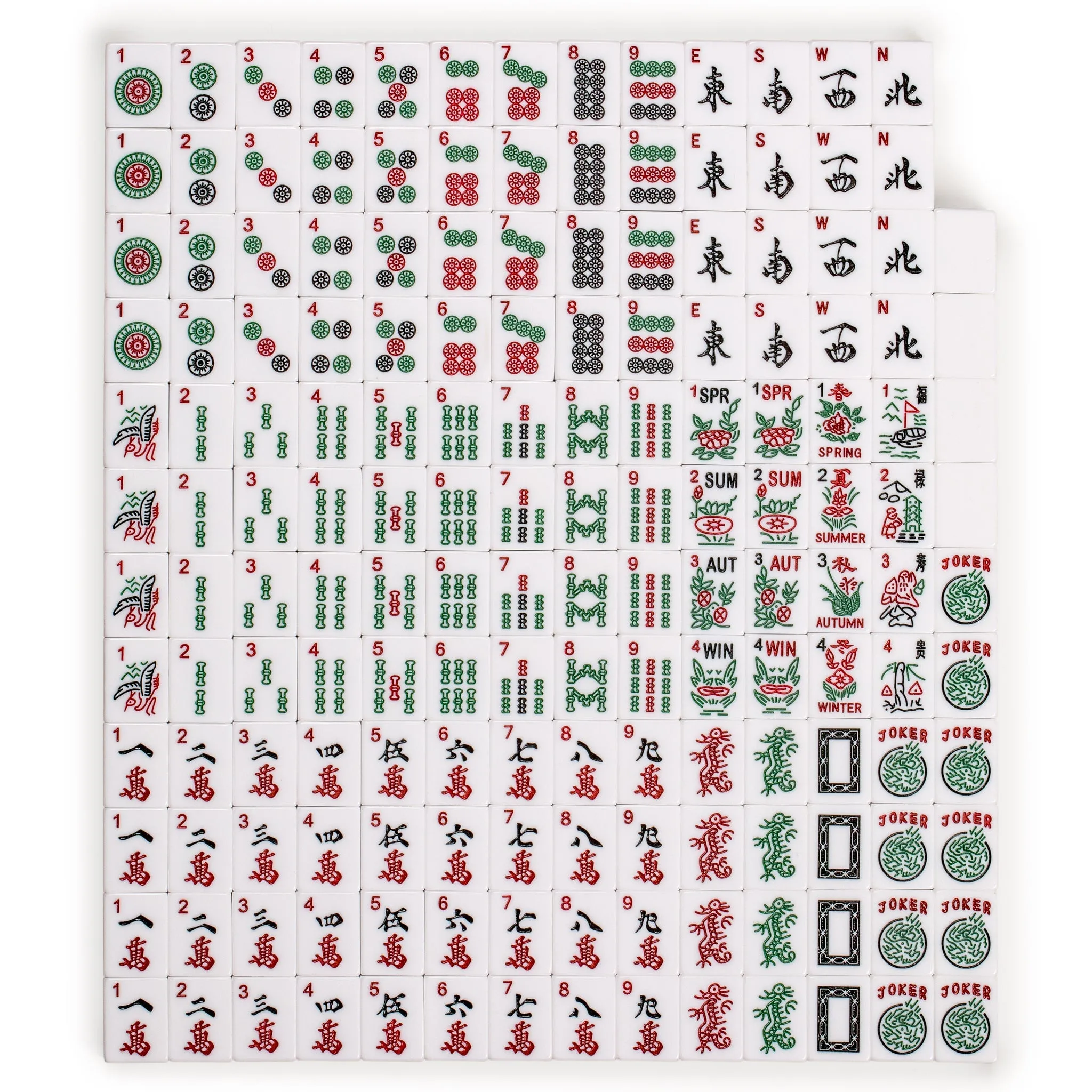 American Mahjong Set, "Oceana" with Heather Teal Soft Case - Racks with Pushers, Scoring Coins, Dice, and Wind Indicator