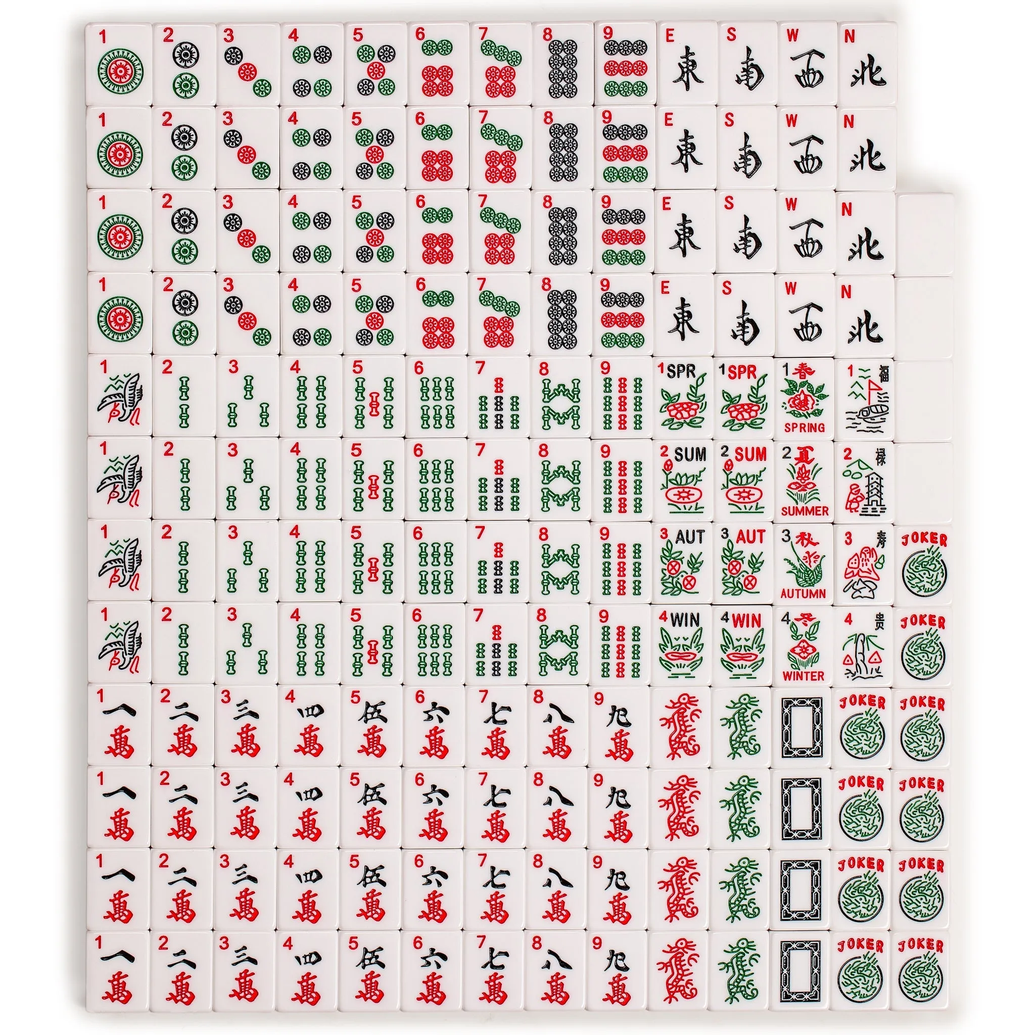 American Mahjong Tiles, "Sakura" - 166 Cherry Blossom Flower Acrylic Tiles