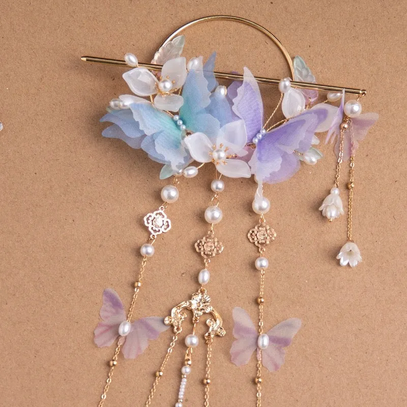 Back Hair Pin: Butterfly Romance