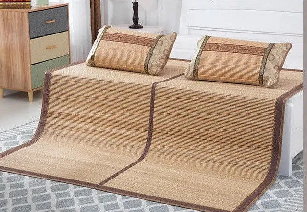 Bamboo Sleeping Mat Foldable Both Side Sheet Rug Floor Mat Cool Mat 双面折叠金砖系列竹席凉席 BMR03