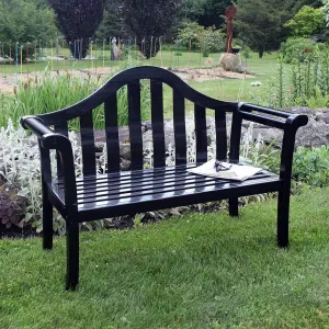 Black Camelback Bench by Achla Designs