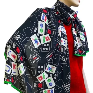 Black Mahjong Mix Scarf