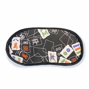 Black Mahjong Mix Silk Eye Mask