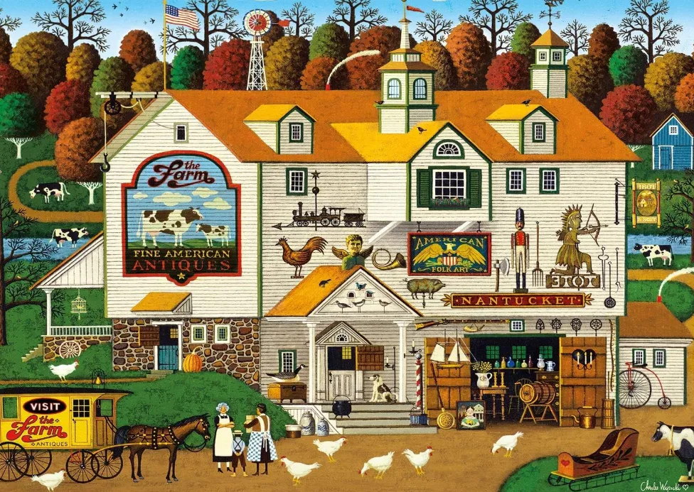 Buffalo Games - Charles Wysocki - The Farm - 1000 Piece Jigsaw Puzzle