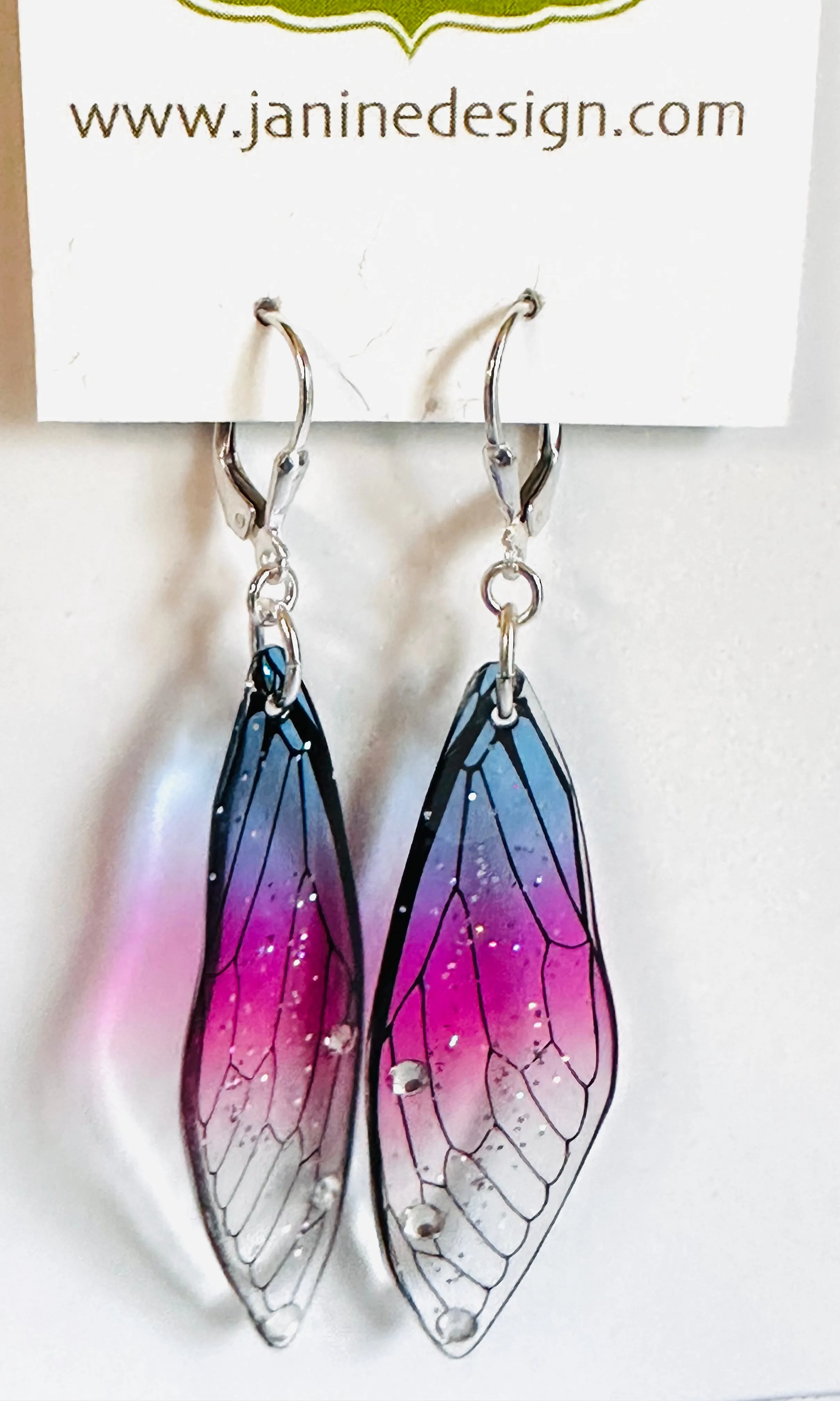 Butterfly Wing Earrings, Resin Wing, Wing Jewelry, Butterfly Earrings