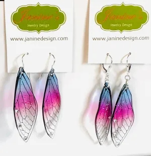 Butterfly Wing Earrings, Resin Wing, Wing Jewelry, Butterfly Earrings