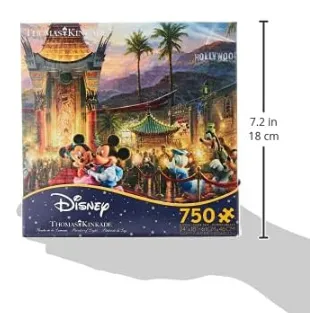 Ceaco - Thomas Kinkade - Disney Dreams Collection - Mickey and Minnie Hollywood - 750 Piece Jigsaw Puzzle