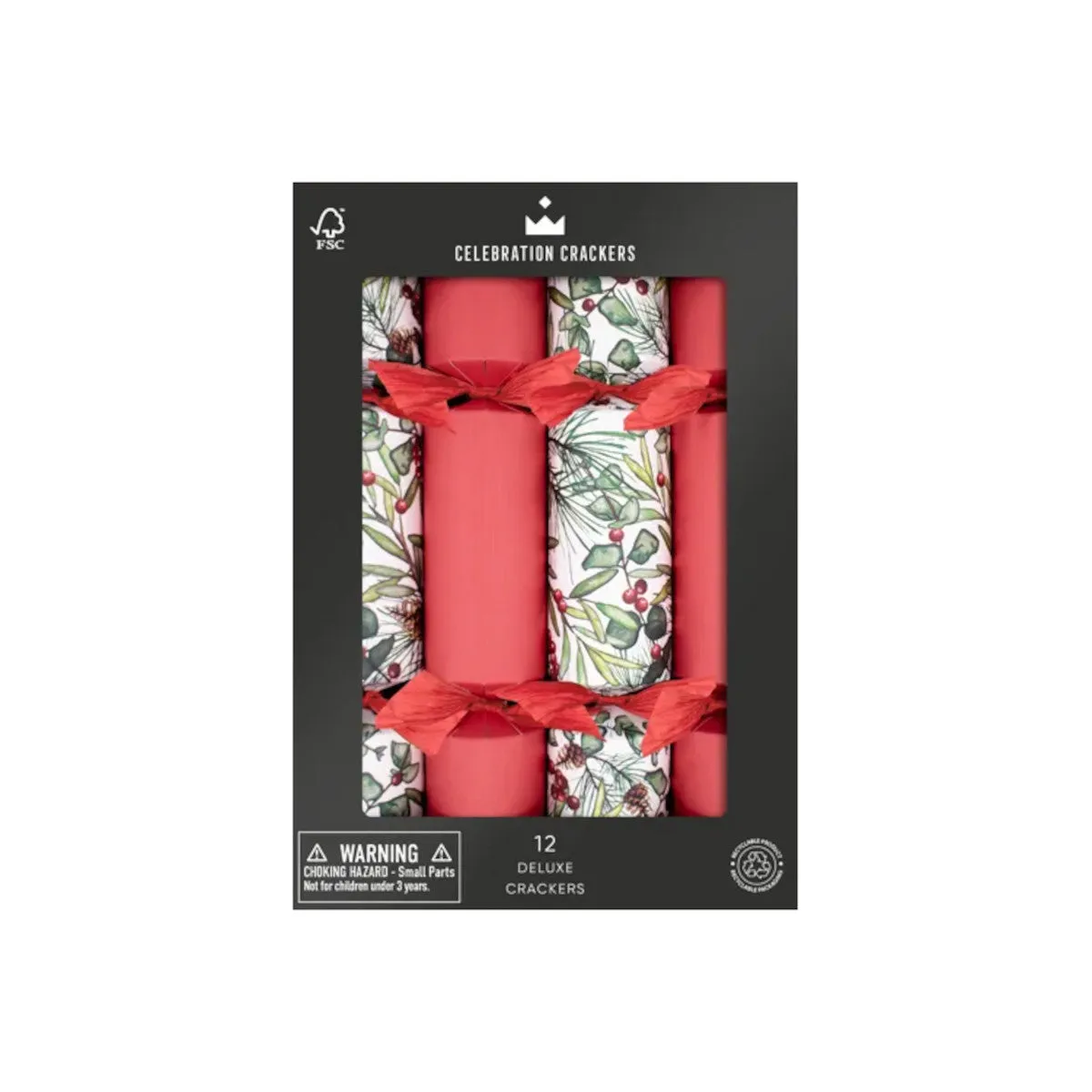 Celebration Crackers Deluxe Sprig Christmas Crackers 30cm (Set of 12)