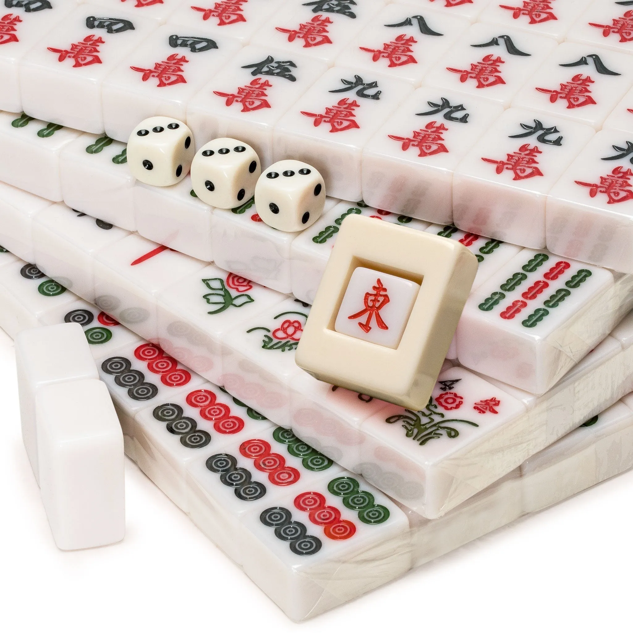 Champion-Size Chinese Mahjong Game Set - with 146 Large Tiles, and Aluminum Case