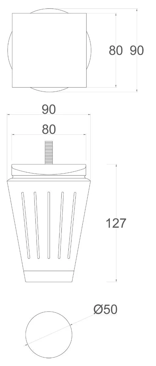 Clara Fluted Wooden Furniture Legs