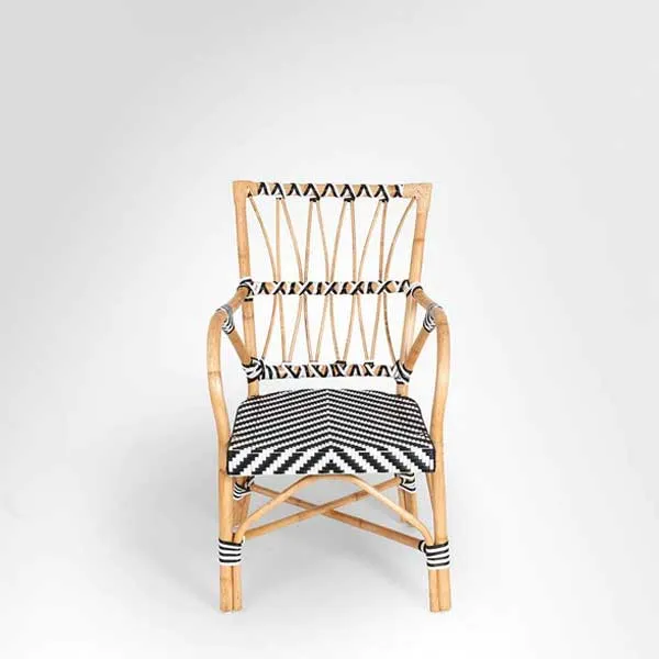 Classic French Bistro Cane & Wicker Furniture - Coffee Chair - Tanzan