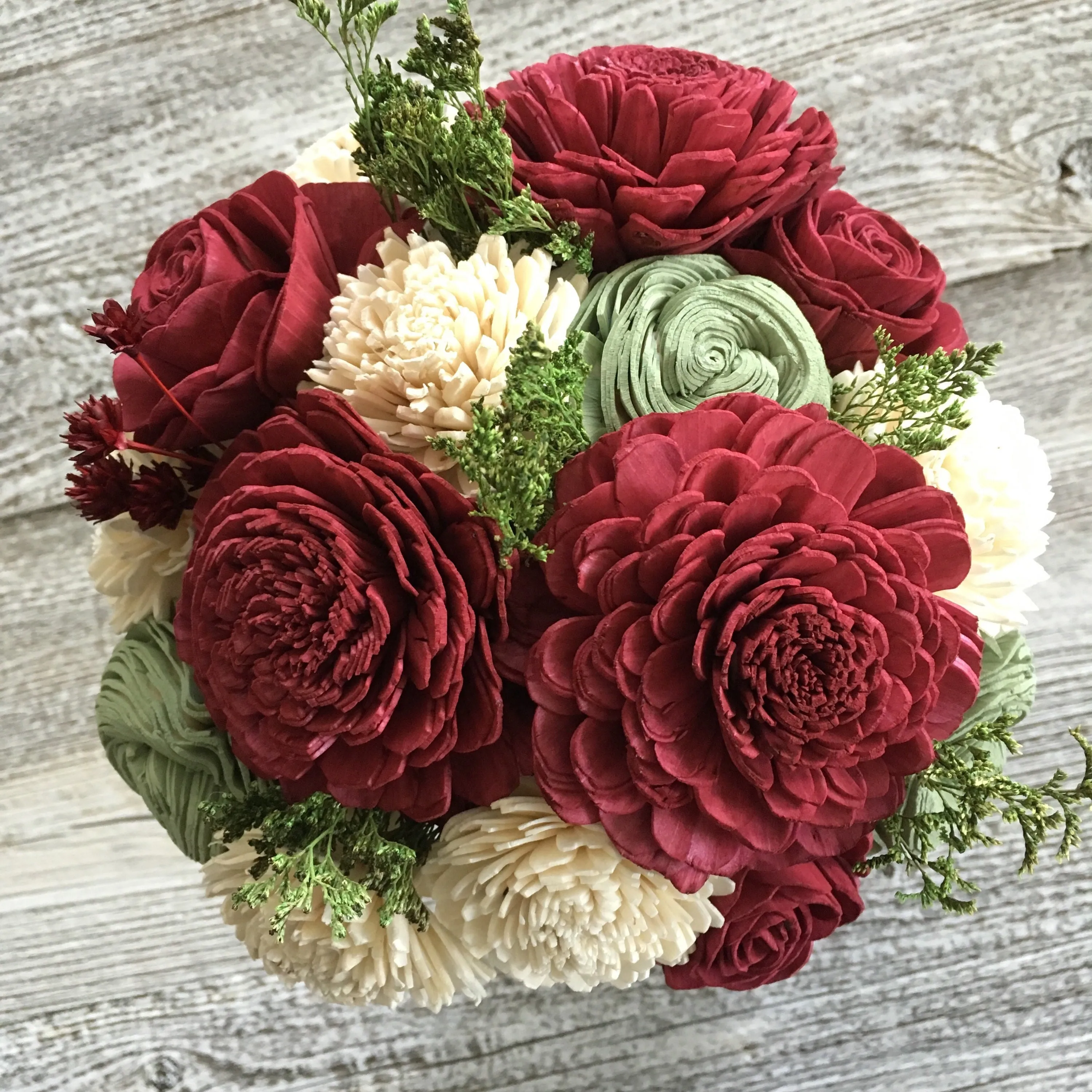 Classic Holiday Holi-Daze Wooden Flower Bouquet