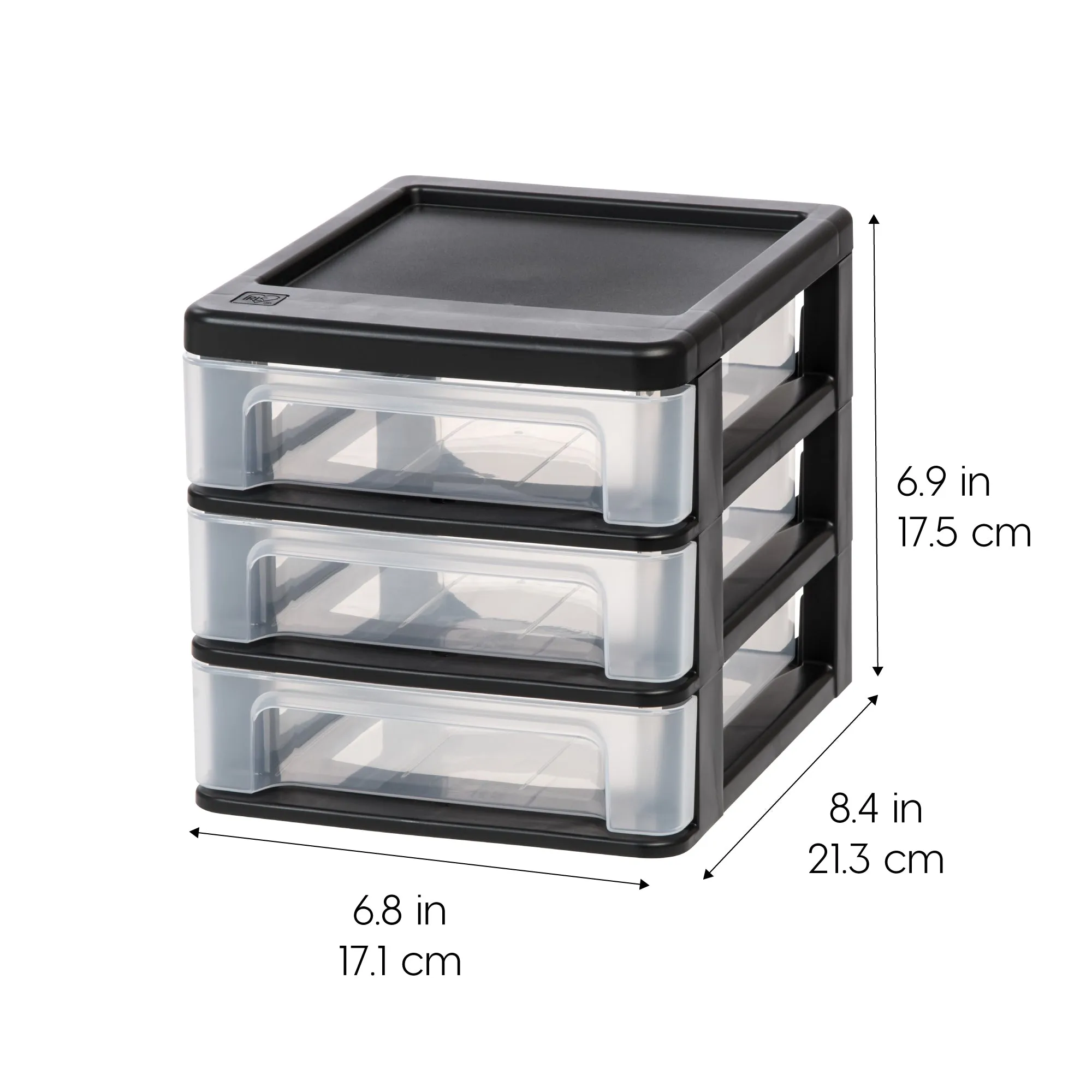 Compact Desktop Organizer Small - 3 Drawer 4 Pack