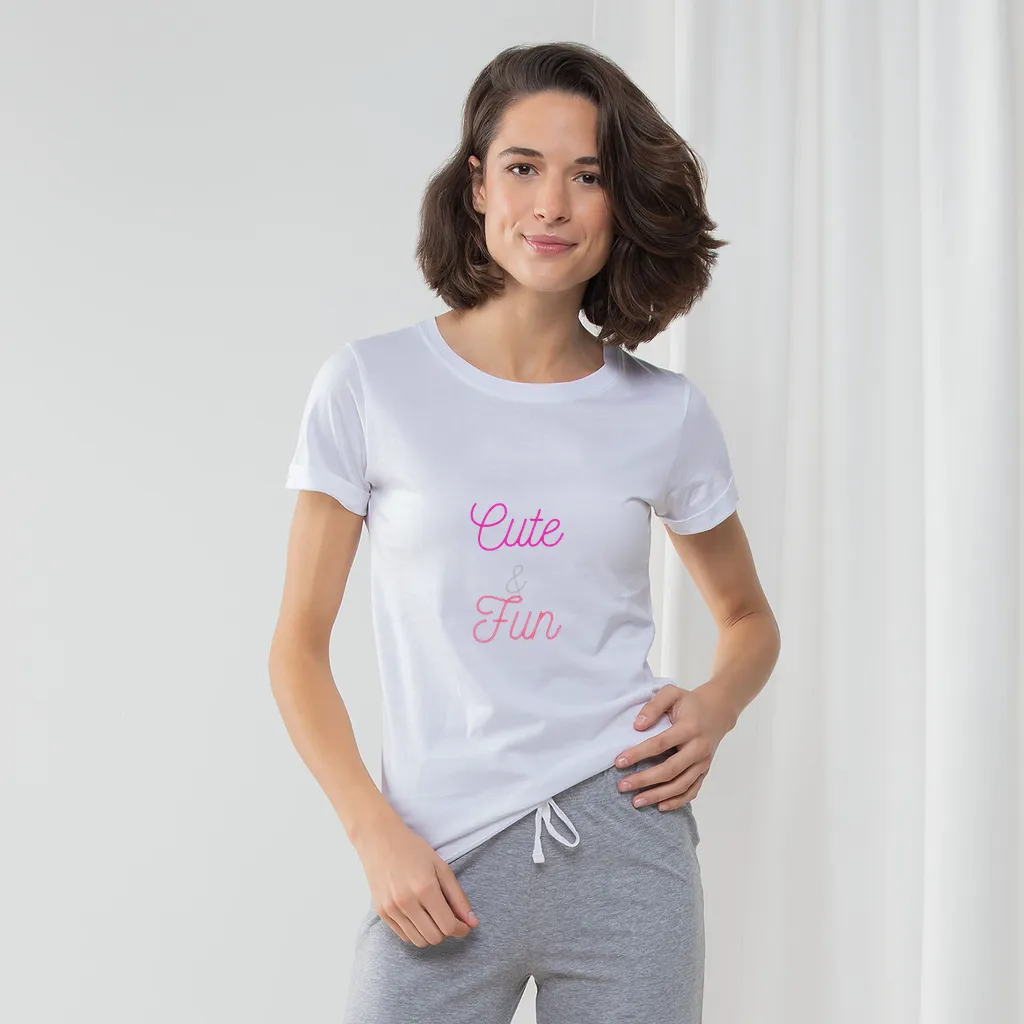 Cute and Fun Women's Long Pant Pyjama Set