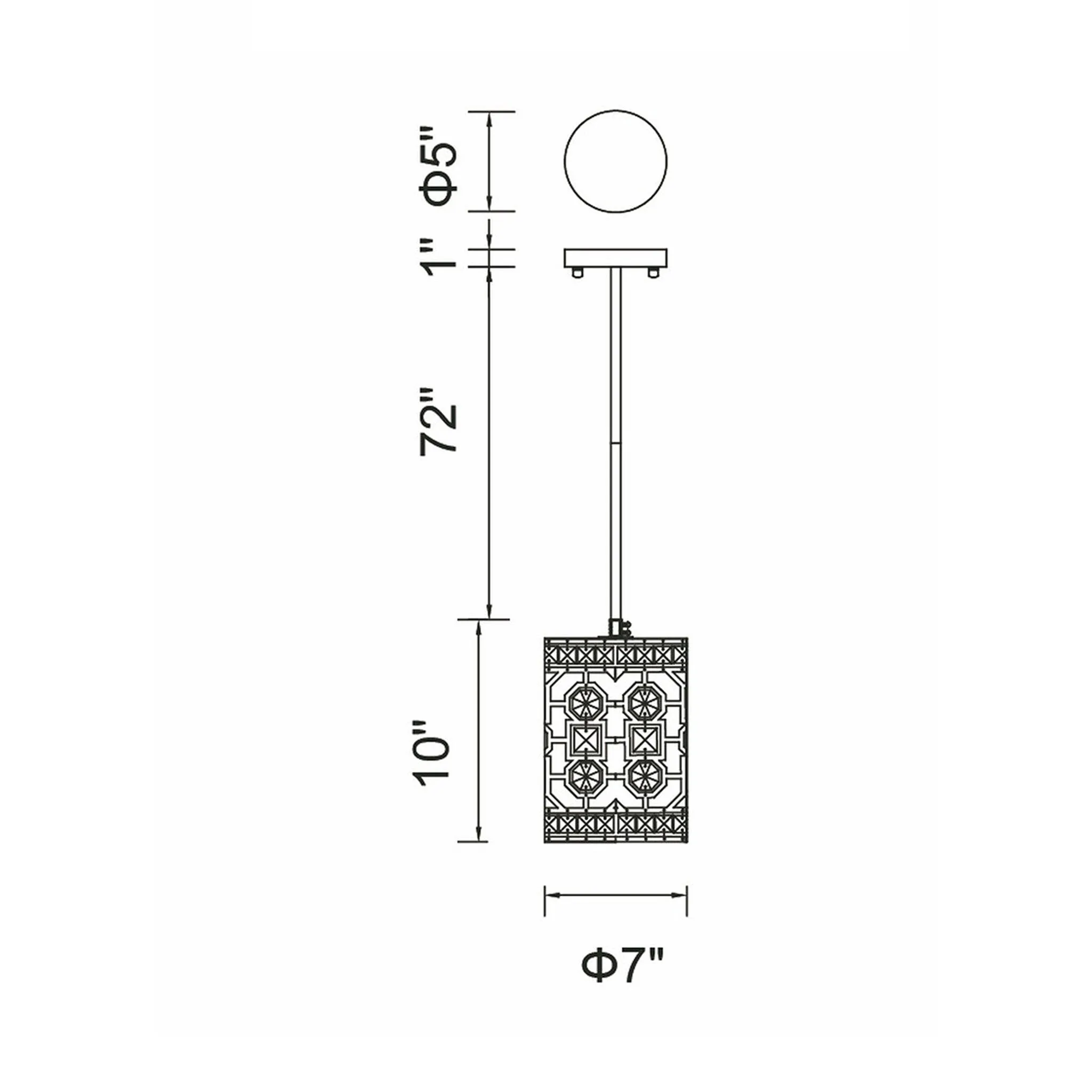 CWI Lighting Belinda 1-Light Pendant