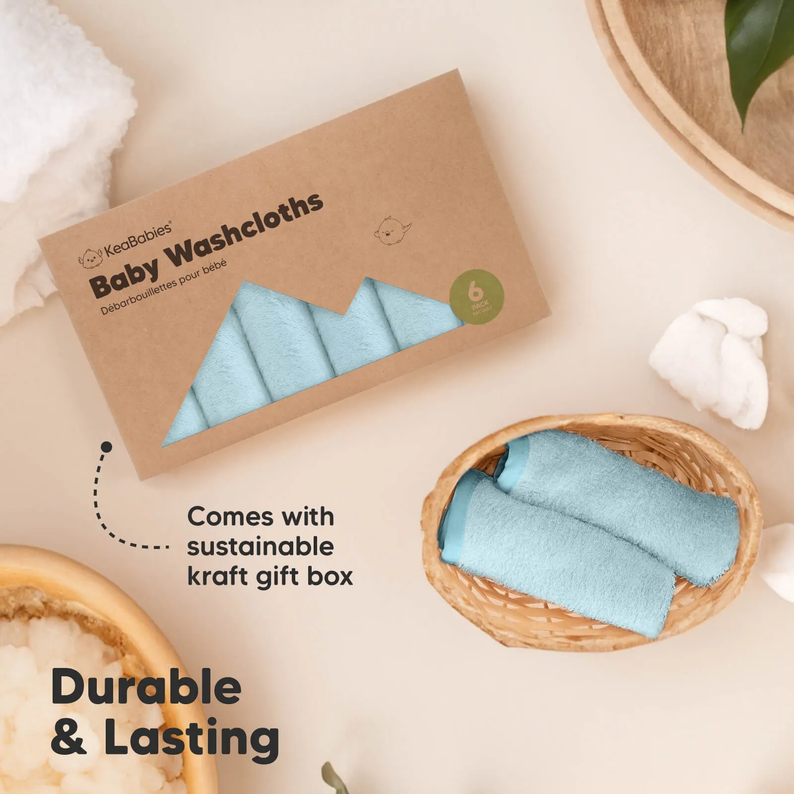 Deluxe Baby Washcloths (Bravo Blue)