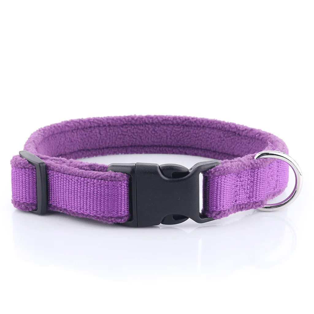 Deluxe Bamboo & Padded Fleece - Personalised Dog Collar