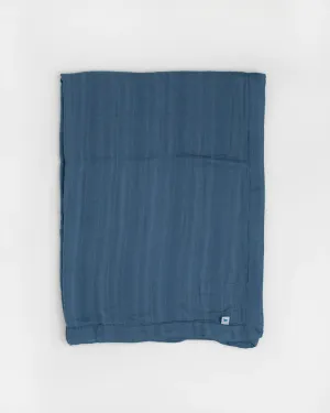 Deluxe Muslin Baby Blanket - Blue Dusk