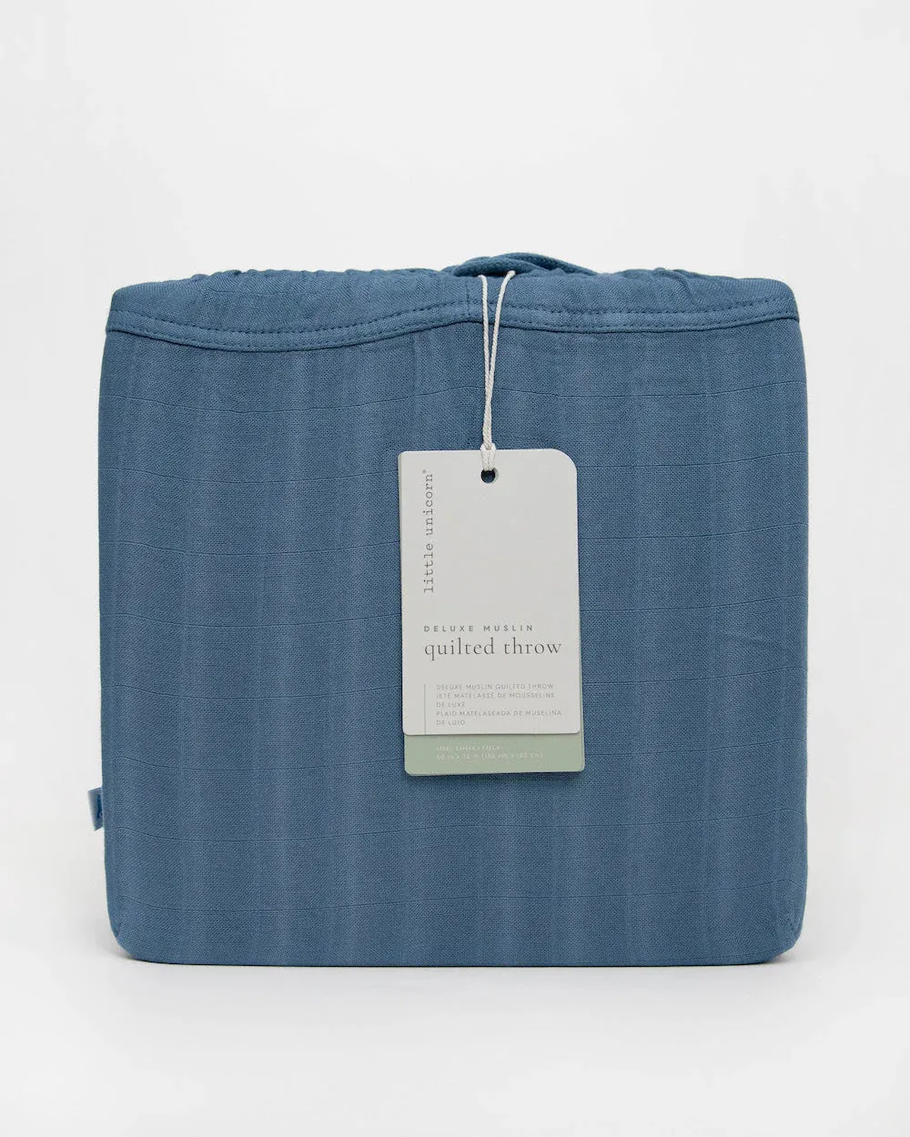 Deluxe Muslin Quilted Throw - Blue Dusk