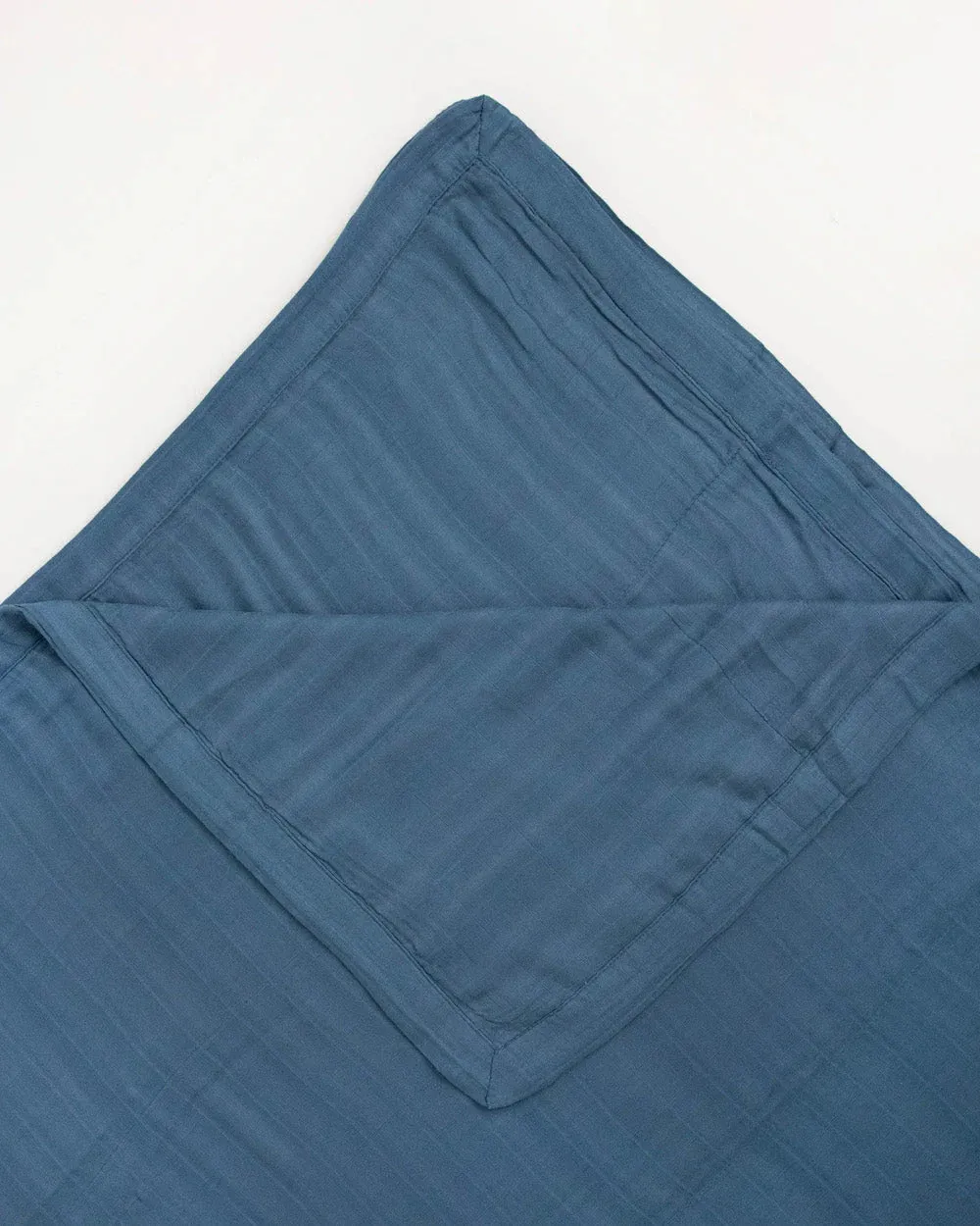 Deluxe Muslin Quilted Throw - Blue Dusk