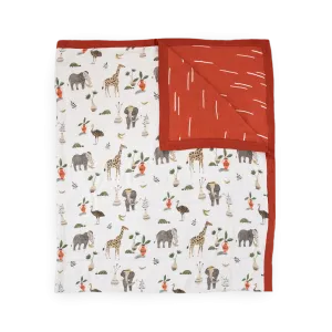 Deluxe Muslin Quilted Throw - Safari Social