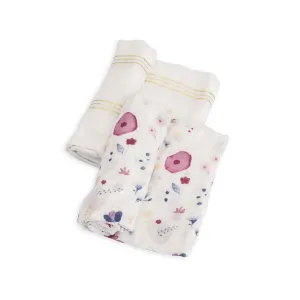 Deluxe Muslin Swaddle 2-Pack- Fairy Garden