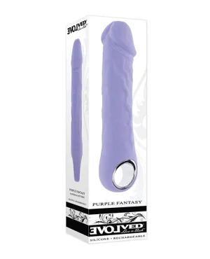 Enhanced Purple Fantasy Realistic Vibrator - Luxurious, Lifelike Design