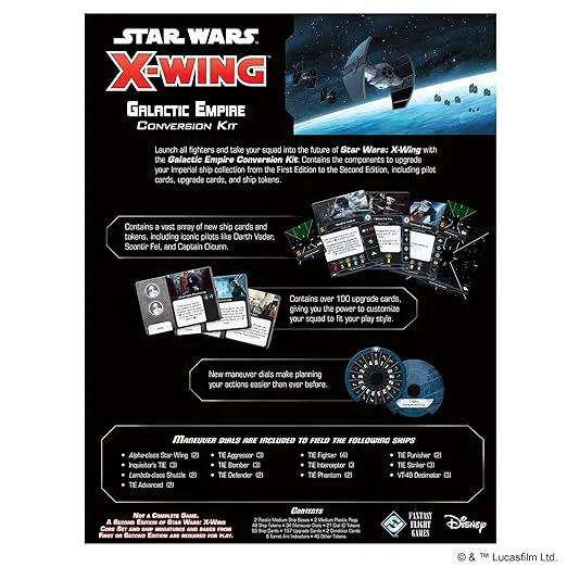 Fantasy Flight Games X-Wing Second Edition: Galactic Empire Conversion