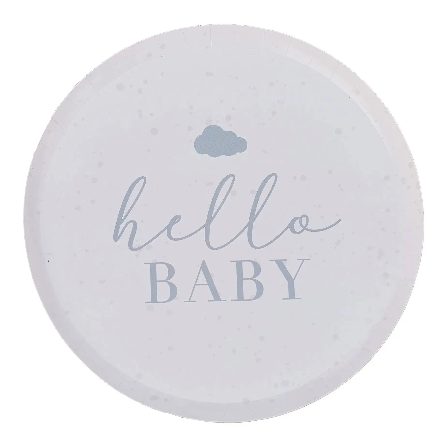 Ginger Ray Hello Baby Neutral Baby Shower Plates - 8 Pkt