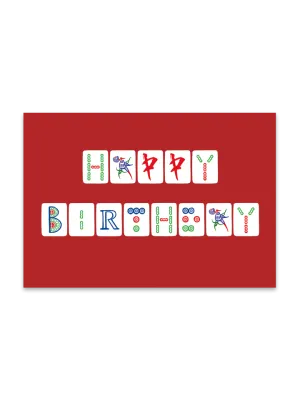 Happy Birthday  Mahjong Tiles  Card