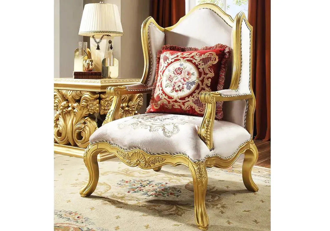 Heavy Carving Luxury Phoenix Sofa Set and Table