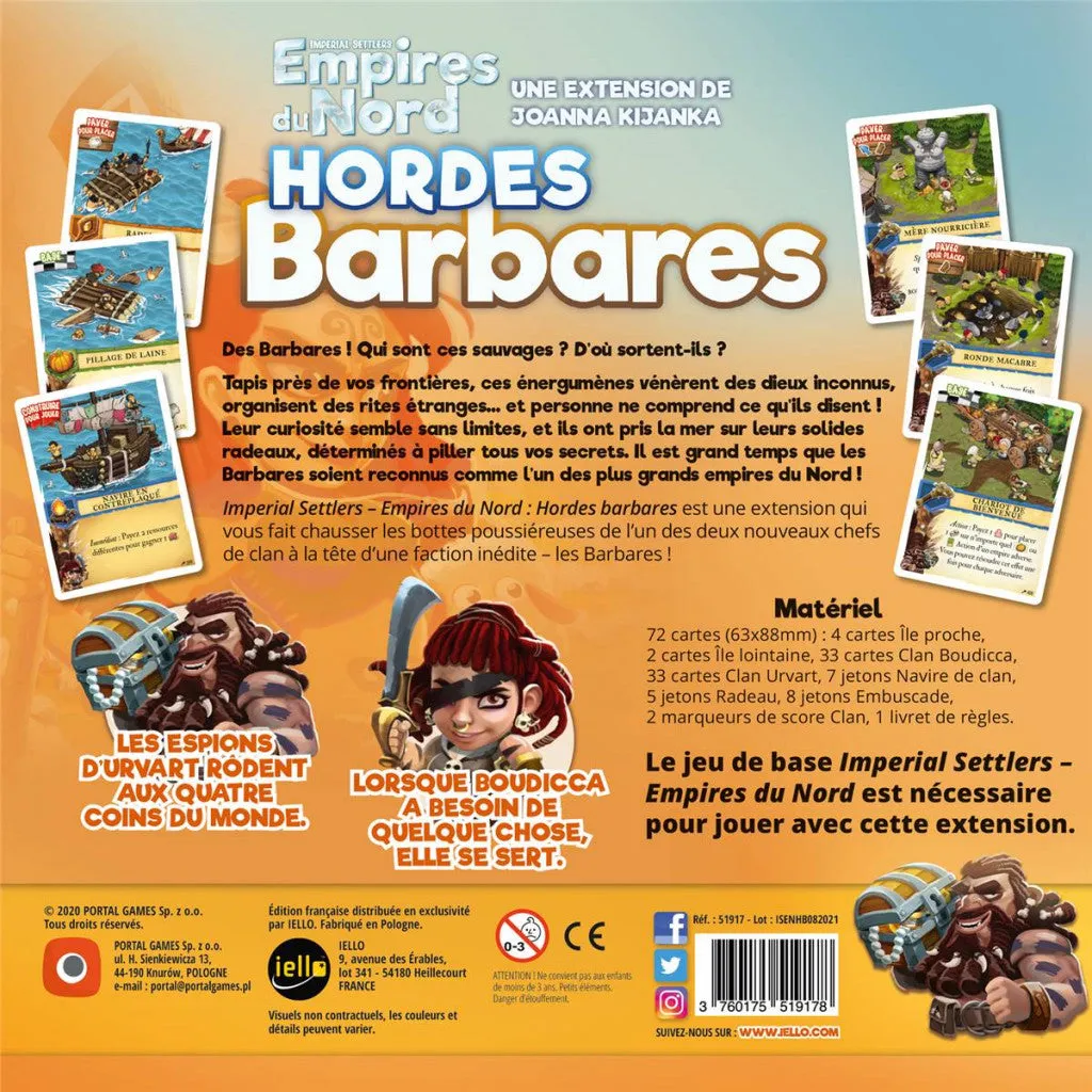 Imperial Settlers Empires Of The North Barbarian Hordes Board Game