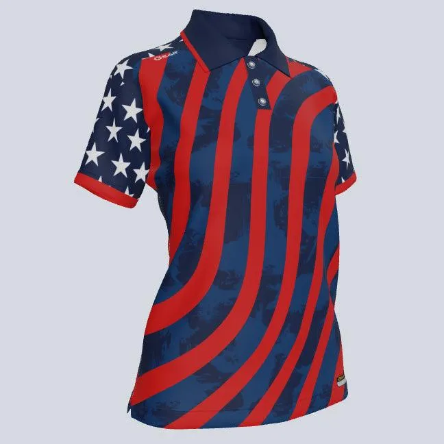 Ladies Merica Custom USA Polo