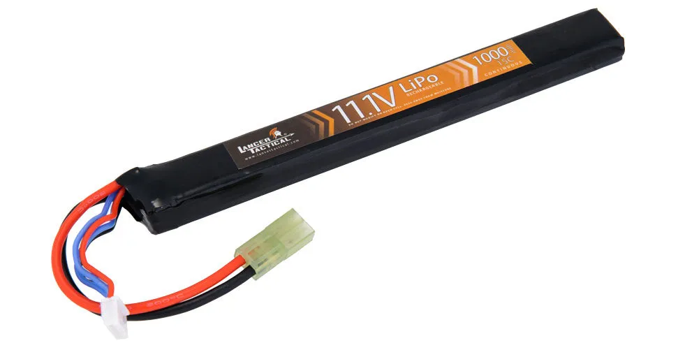 Lancer Tactical Airsoft 11.1v 1000mAh 15C Stick Lipo Battery