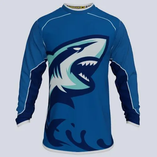 Long Sleeve Custom Shark Jersey