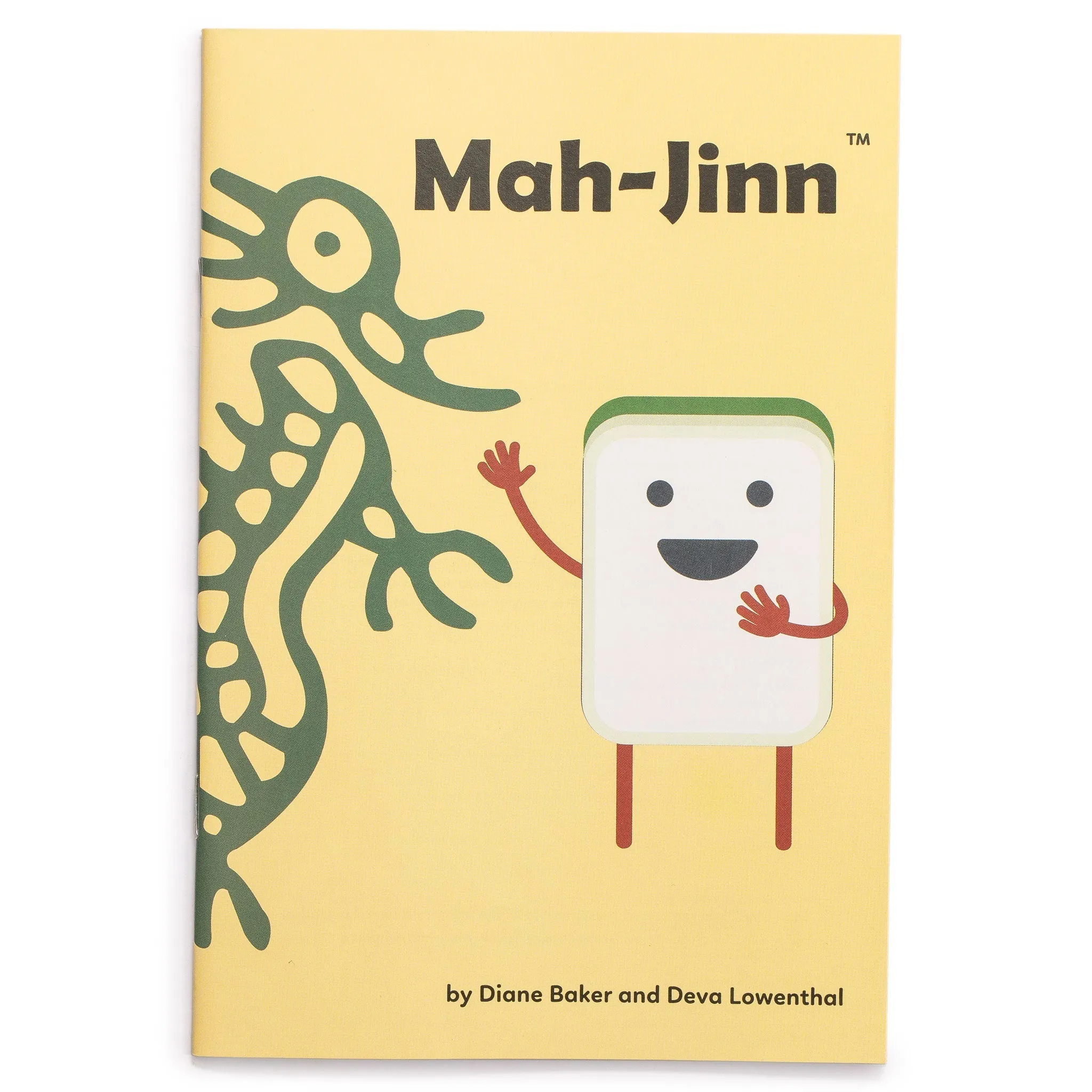 “Mah-Jinn” , a New Kind of Mahjong for Young Players - Complete Game Set with Tiles, Wooden Racks, Dice, and Illustrated Guide Book