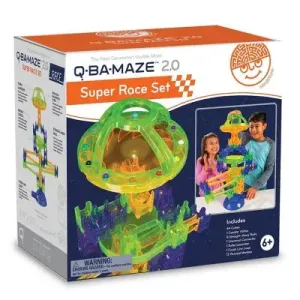 MindWare Q-BA-MAZE Super Race Set 68pc Marble Run Competitive Racing Turbo