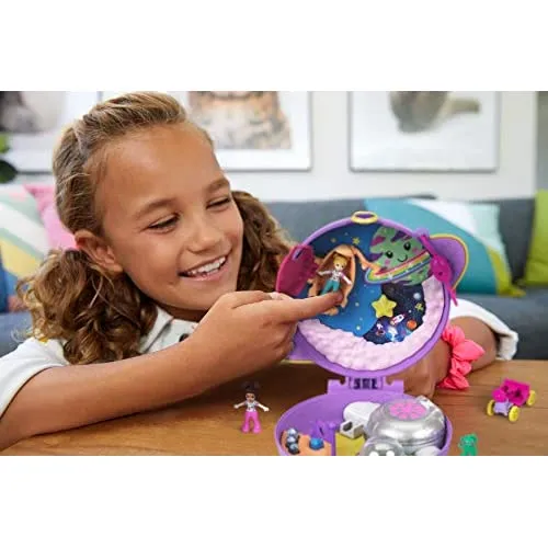 Polly Pocket Saturn Space Explorer Compact with Fun Reveals