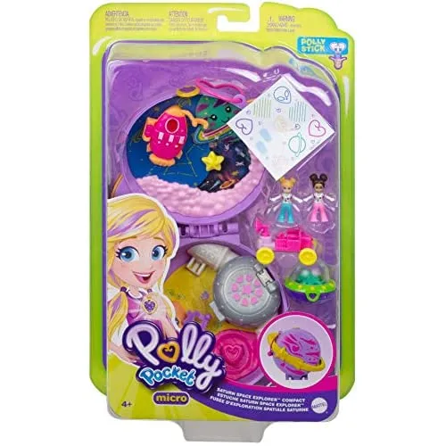 Polly Pocket Saturn Space Explorer Compact with Fun Reveals