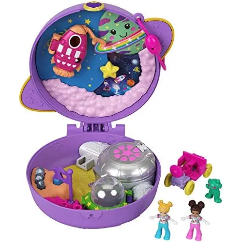 Polly Pocket Saturn Space Explorer Compact with Fun Reveals