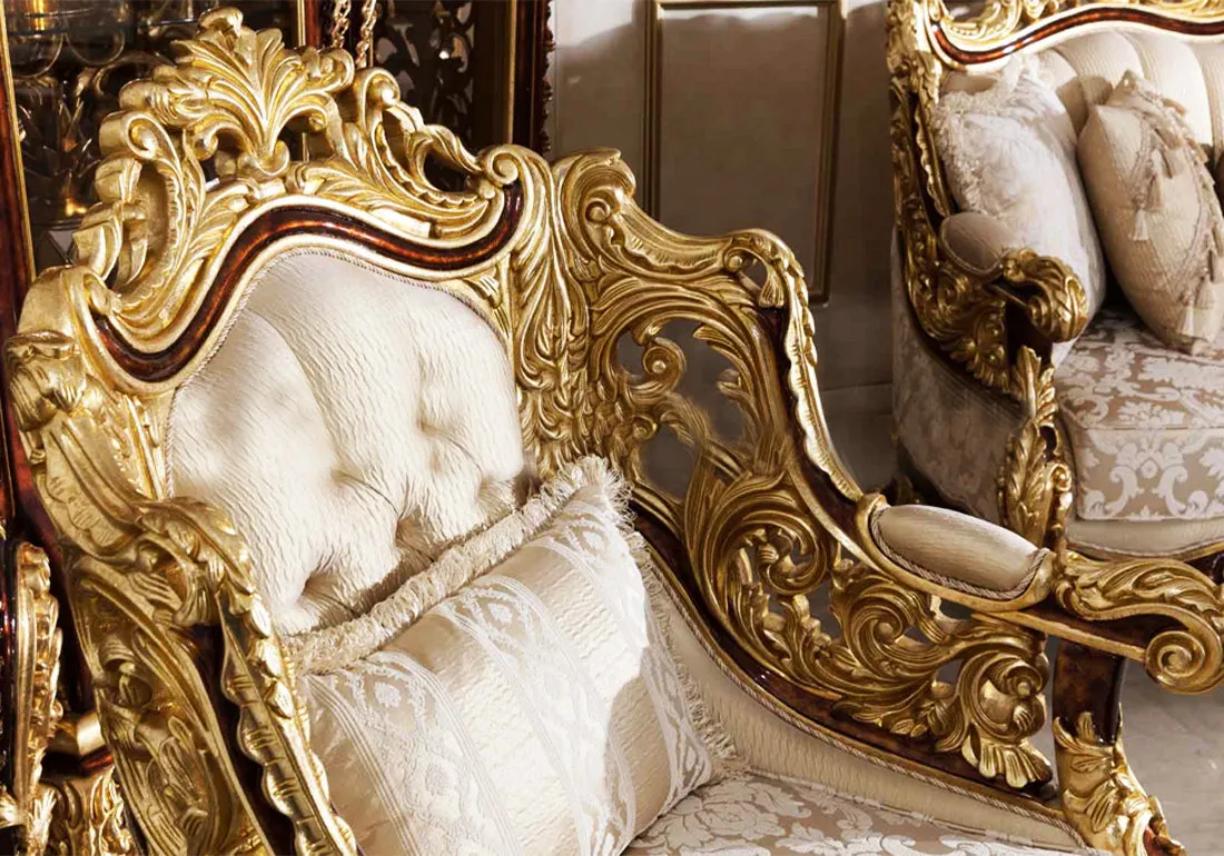 Royal Look Hand Carved Luxury Sultanzade Sofa Set